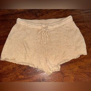 Aerie Tan Cozy Knit Shorts